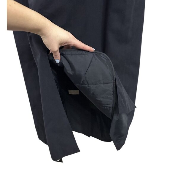 AMR Long Trench Coat Women’s 10R Black Thinsulate Pockets Lined Outdoor - Picture 10 of 10